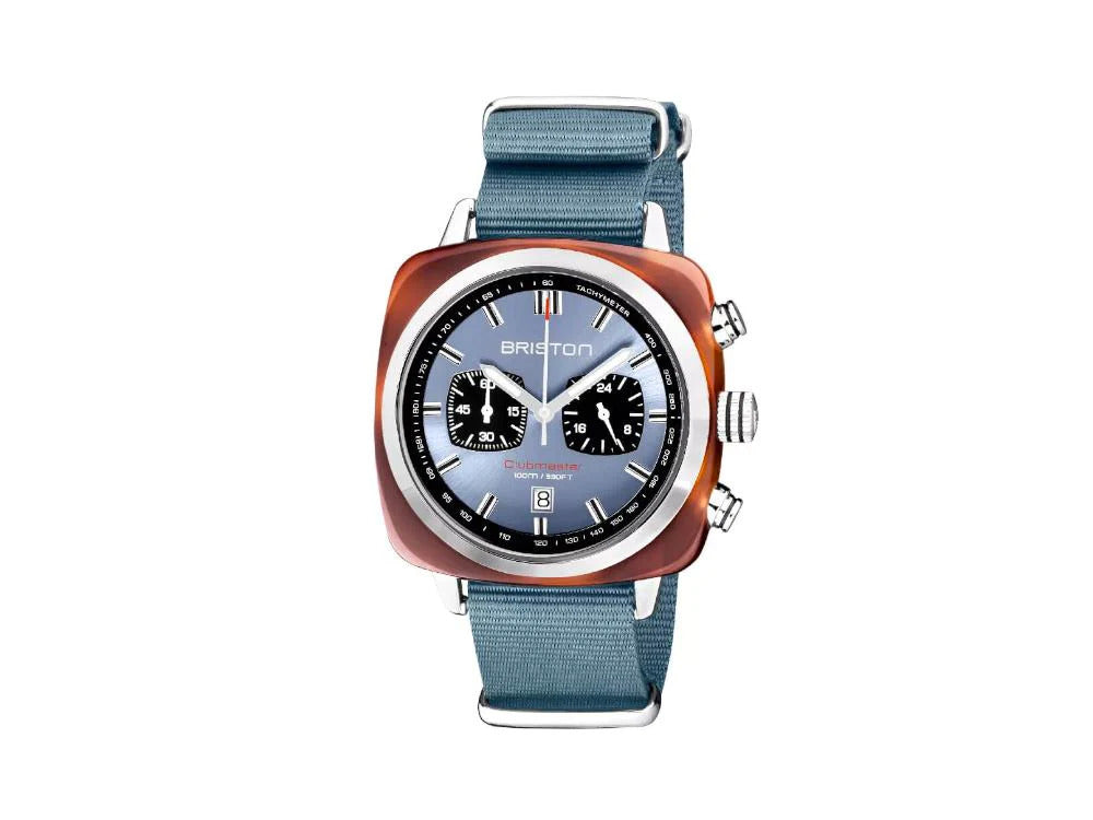 Briston Clubmaster Sport Quartz Uhr, Blau, 42 mm, 20142.SA.TS.25.NIB