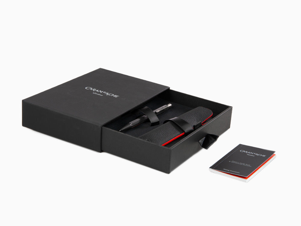 Set Caran d'Ache Ecridor Racing Minenbleistift, Schwarz, Palladium, 402.009