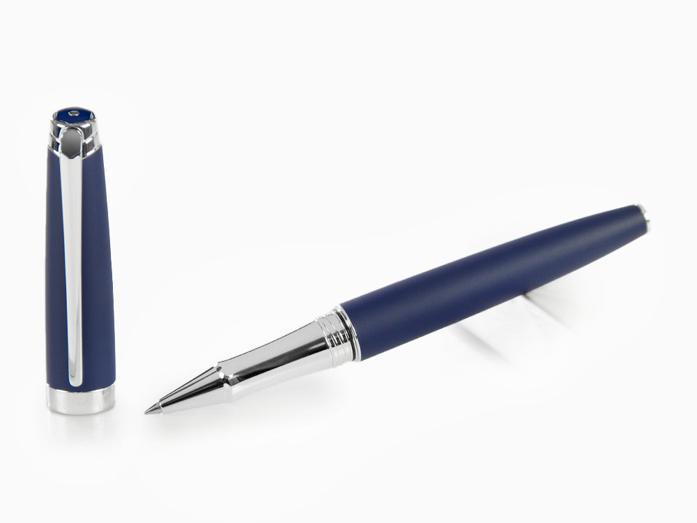 Caran d'Ache Léman Blue Night Matt Roller, Matter Lack, Blau, Rhodium, 4779.449