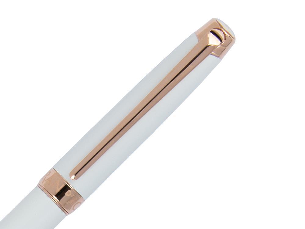 Caran d´Ache Léman Slim White Rosegold Kugelschreiber, Lack, Weiss, 4781.001