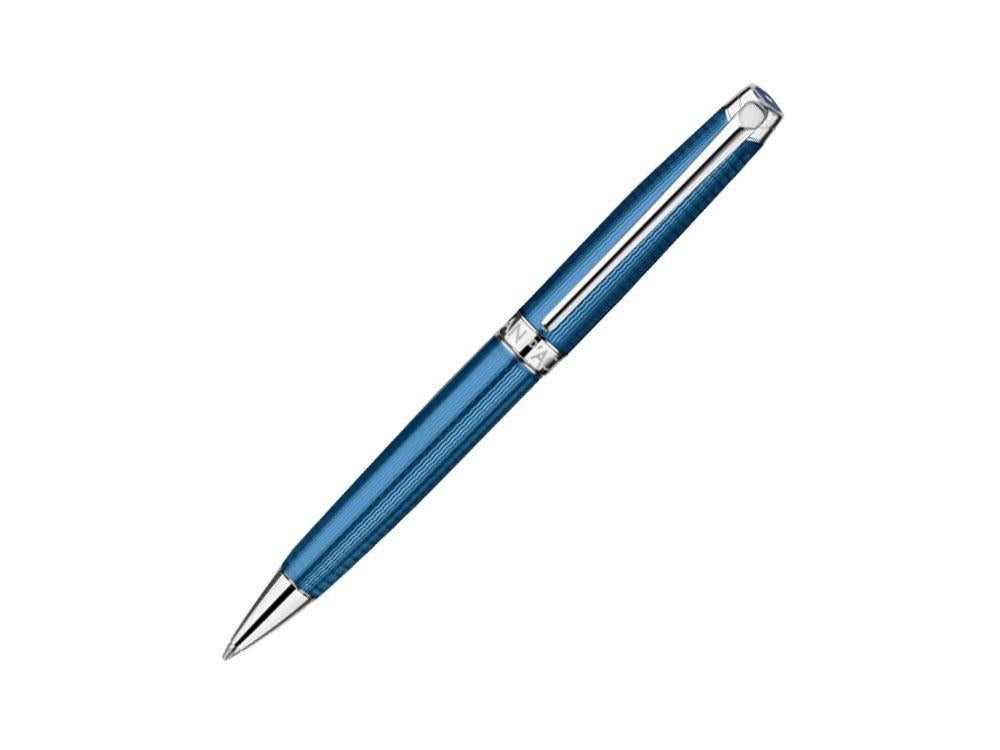 Caran d´Ache Léman Grand Bleu Kugelschreiber, Lack, Rhodium, 4789.168