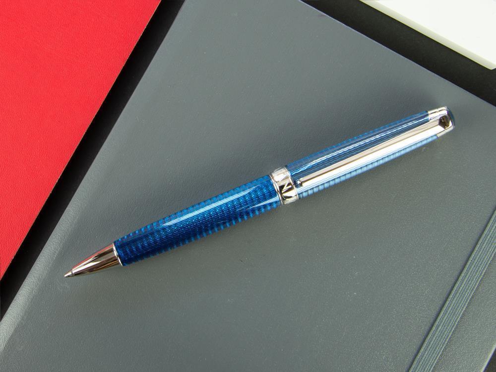 Caran d´Ache Léman Grand Bleu Kugelschreiber, Lack, Rhodium, 4789.168