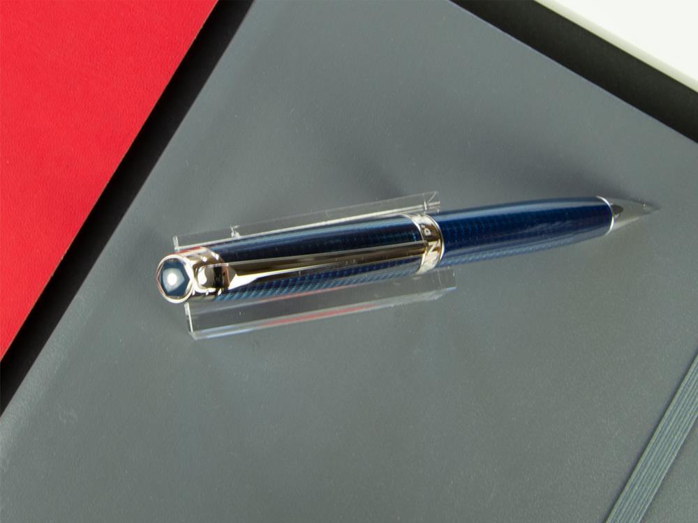 Caran d´Ache Léman Grand Bleu Kugelschreiber, Lack, Rhodium, 4789.168