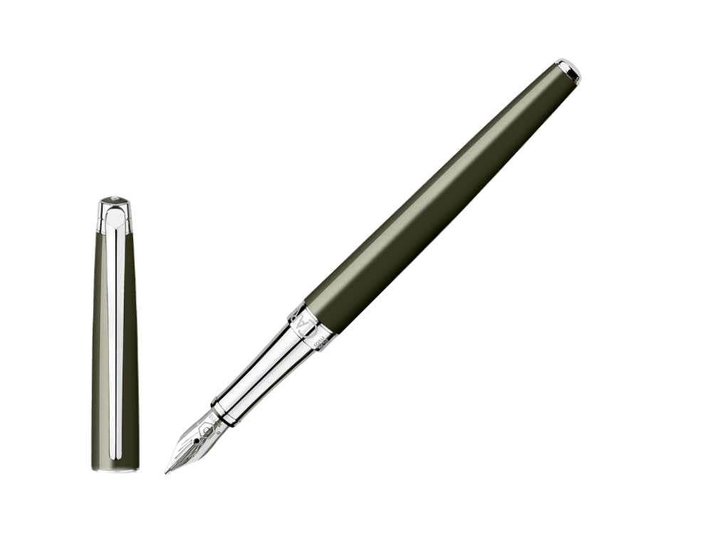 Caran d'Ache Léman Slim Terre d’Ombre Füllfederhalter, Grün, 4791.016