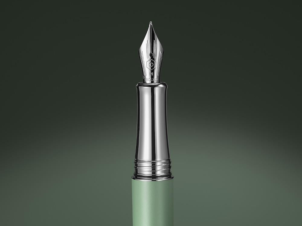 Caran d'Ache Léman Slim Vert de Gris Füllfederhalter, Grün, 4791.713