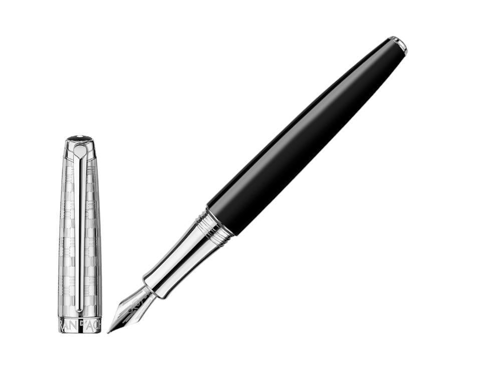 Caran d'Ache Léman Damier Füllfeder & Schwarzes Lederetui, 4799.566