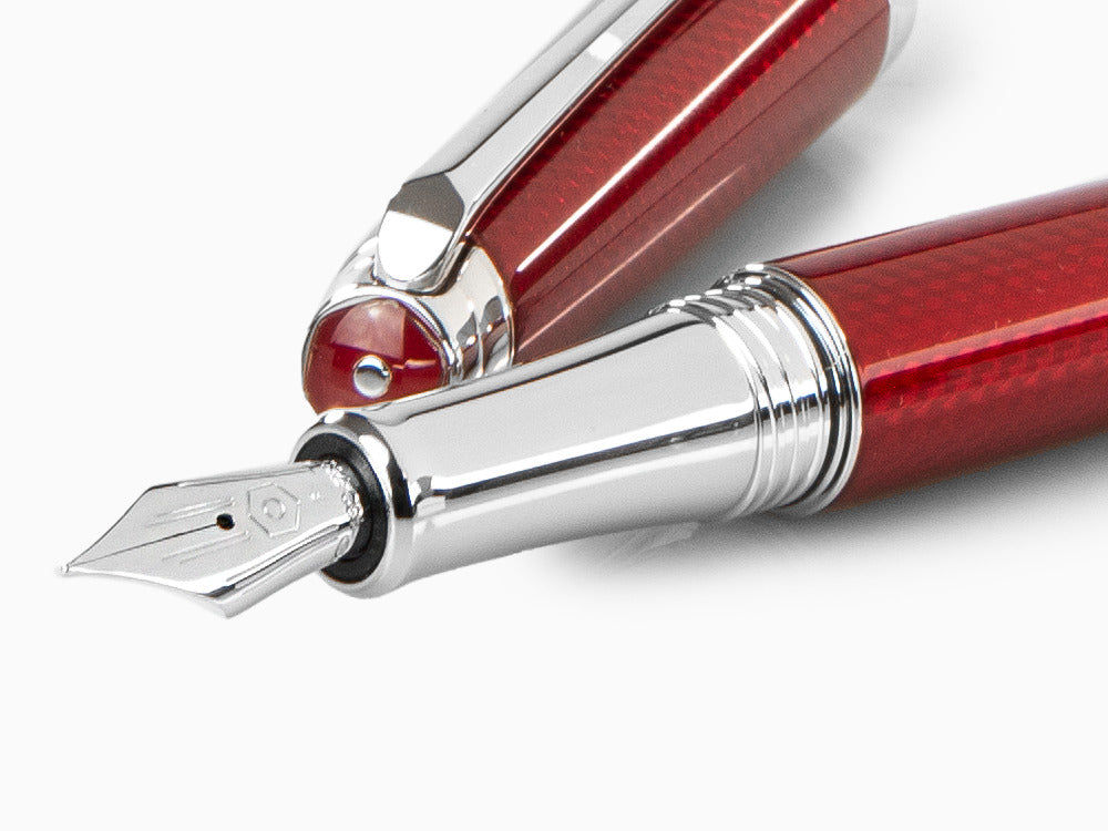 Caran d´Ache Léman Rouge Carmin Füllfederhalter, Rhodium, Rot, 4799.580