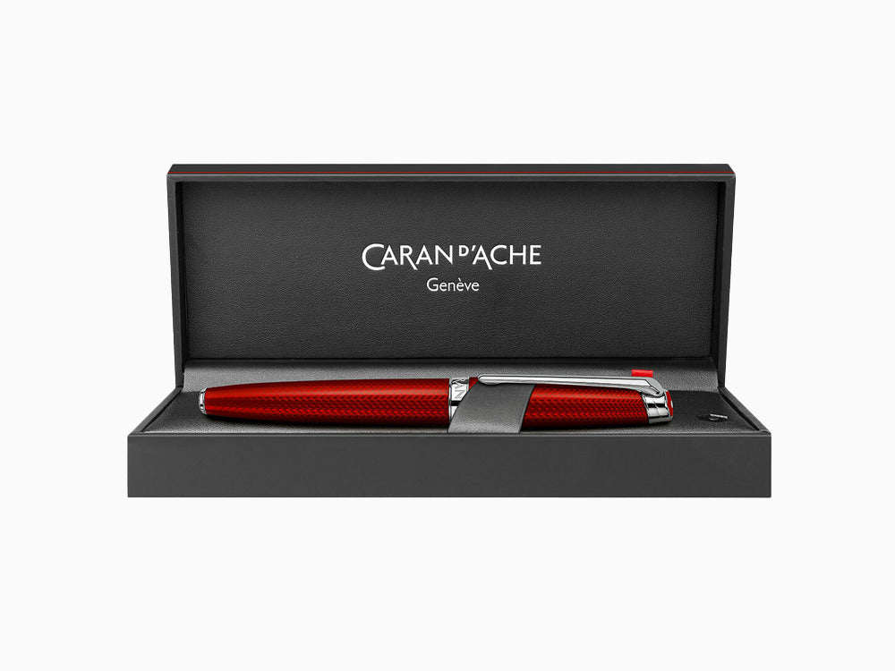 Caran d´Ache Léman Rouge Carmin Füllfederhalter, Rhodium, Rot, 4799.580