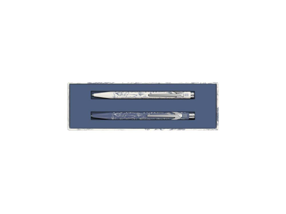 Caran d'Ache 849 Set mit Kugelschreiber und Druckbleistift Toile de Jouy