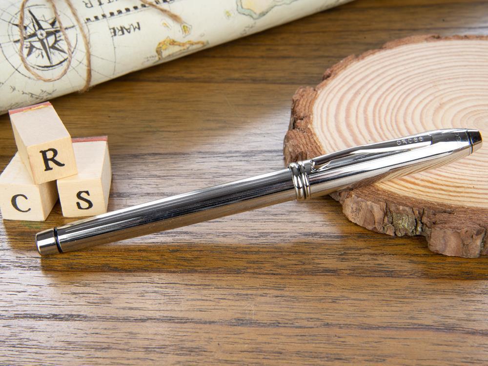 Cross Townsend Füllfederhalter, Chrom, Silber, Poliert, Edelharz, 536