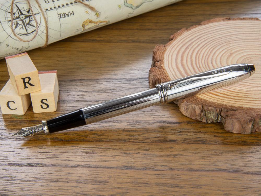 Cross Townsend Füllfederhalter, Chrom, Silber, Poliert, Edelharz, 536