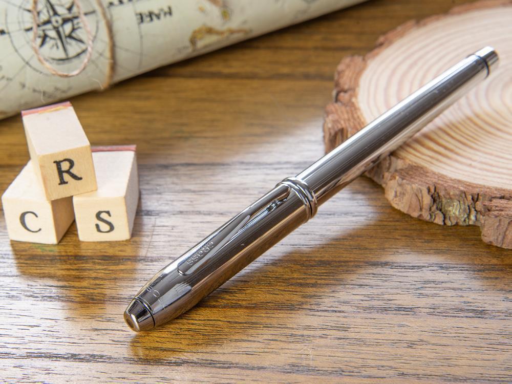 Cross Townsend Füllfederhalter, Chrom, Silber, Poliert, Edelharz, 536