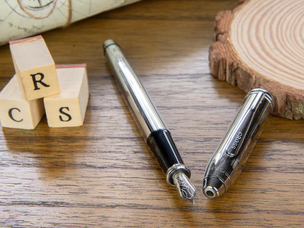 Cross Townsend Füllfederhalter, Chrom, Silber, Poliert, Edelharz, 536