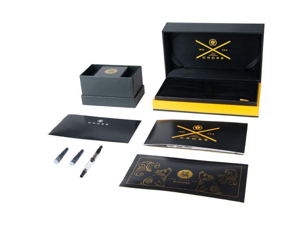 Cross Townsend Year of the Pig 2019 Roller, Lack, Rot, Vergoldet 23K, AT0045-55