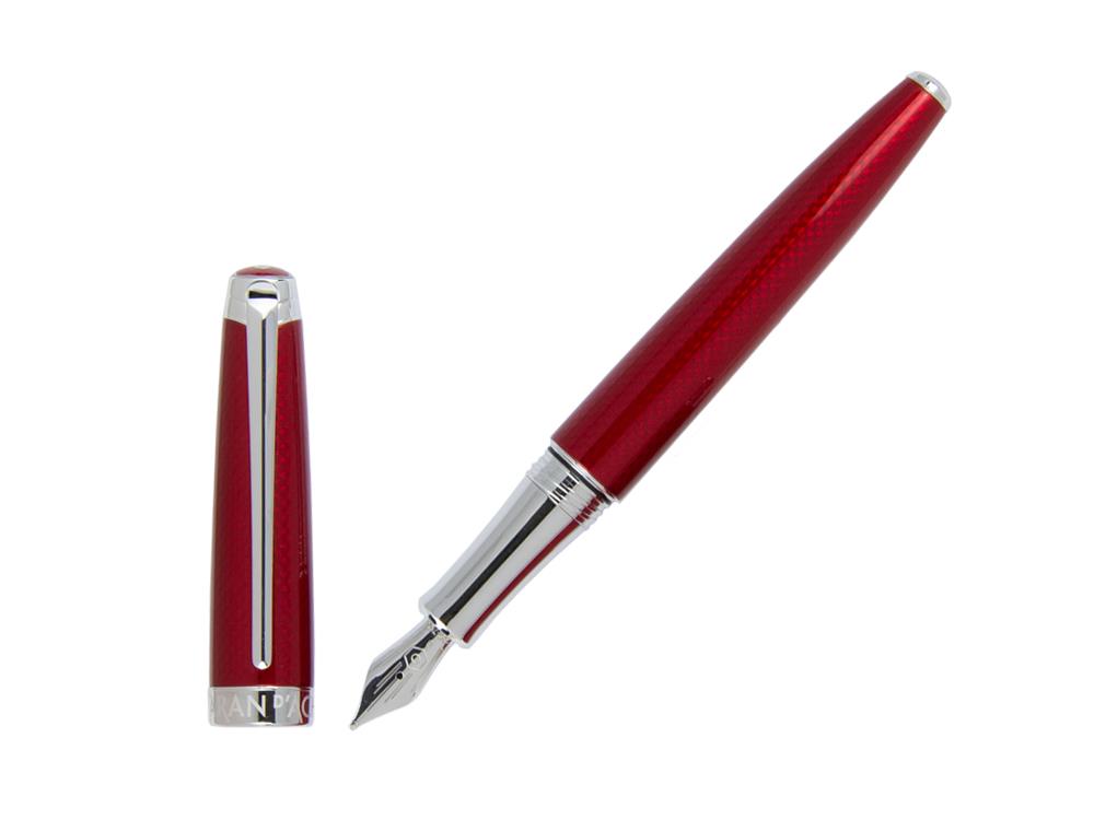 Caran d´Ache Léman Rouge Carmin Füllfederhalter, Rhodium, Rot, 4799.580