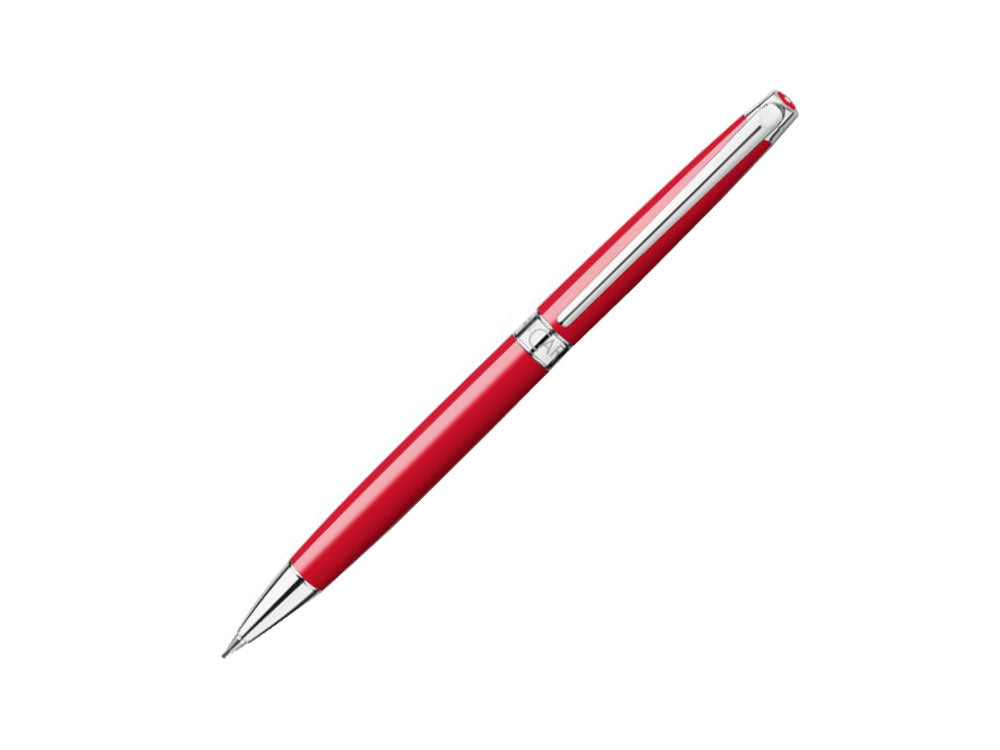 Caran d´Ache Léman Slim Scarlet Red Minenbleistift, Rot, Rhodium, 4761.770