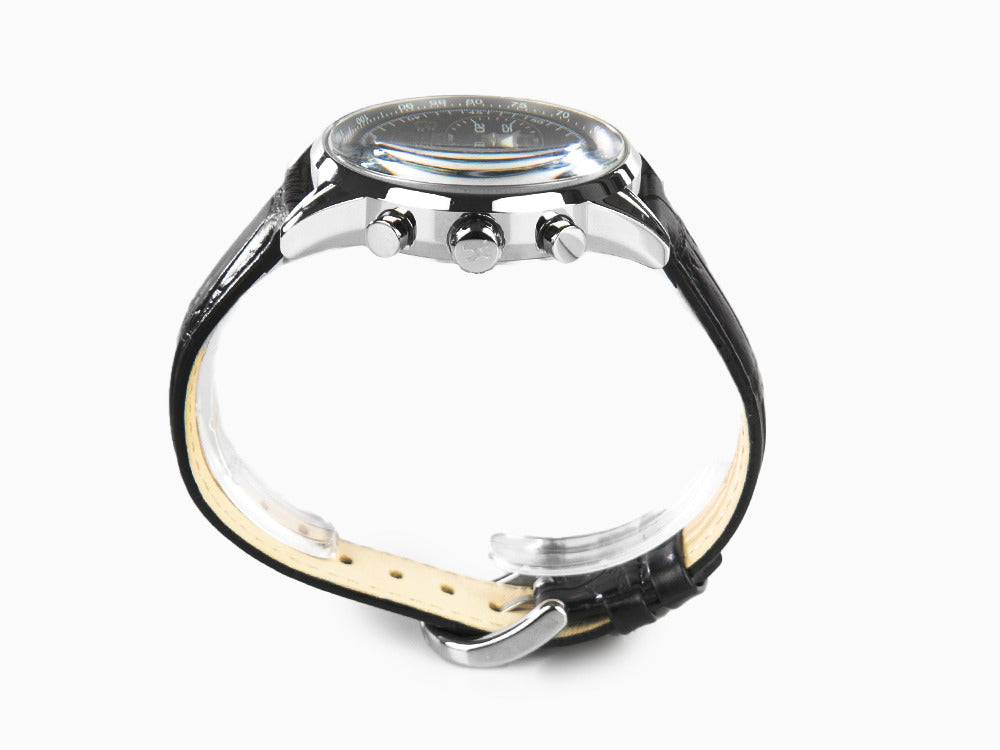 Delbana Classic Retro Chronograph Quartz Uhr, 42 mm, Lederband, 41601.672.6.034