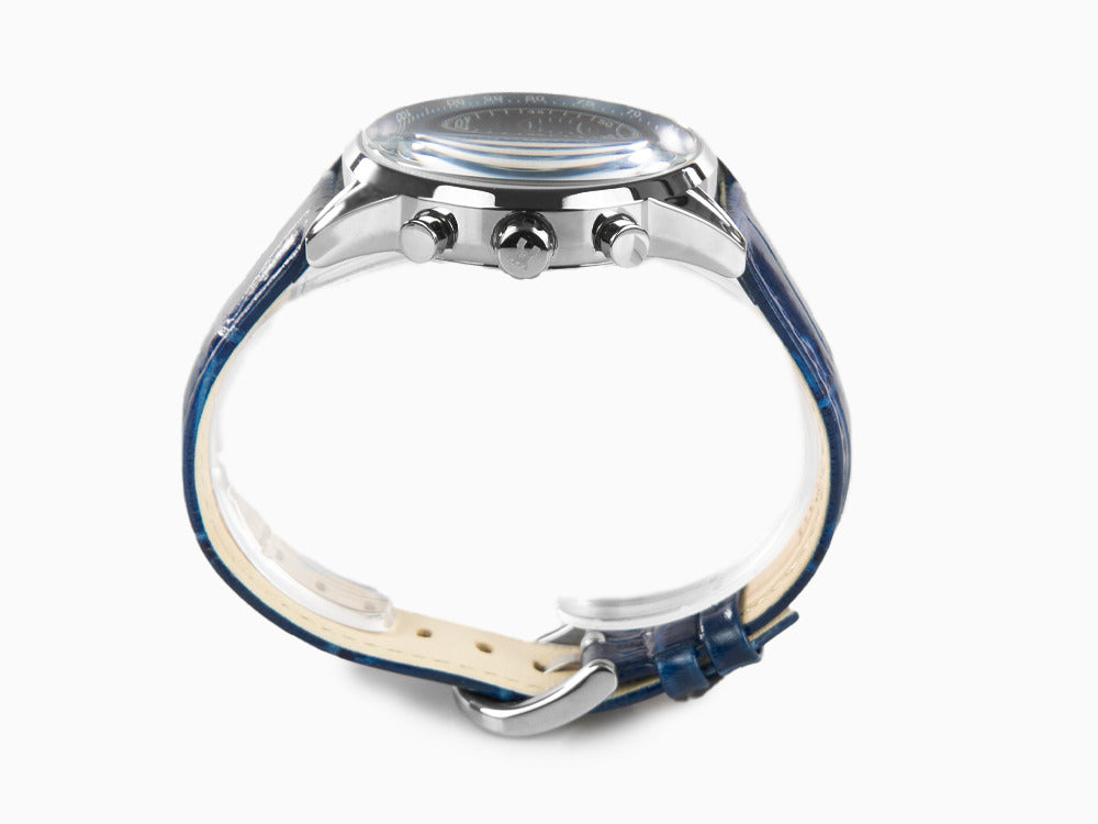 Delbana Classic Retro Chronograph Quartz Uhr, 42 mm, Lederband, 41601.672.6.044