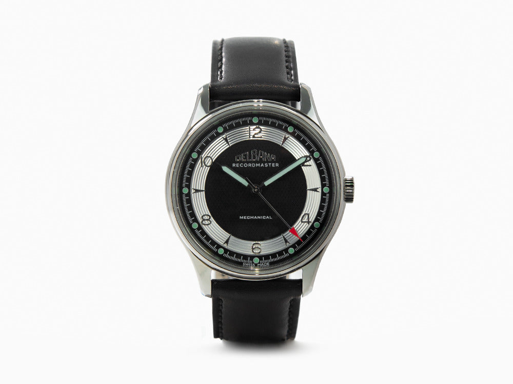 Delbana Recordmaster Mechanical Handaufzug Uhr, Schwarz, 40 mm, 41601.748.6.034