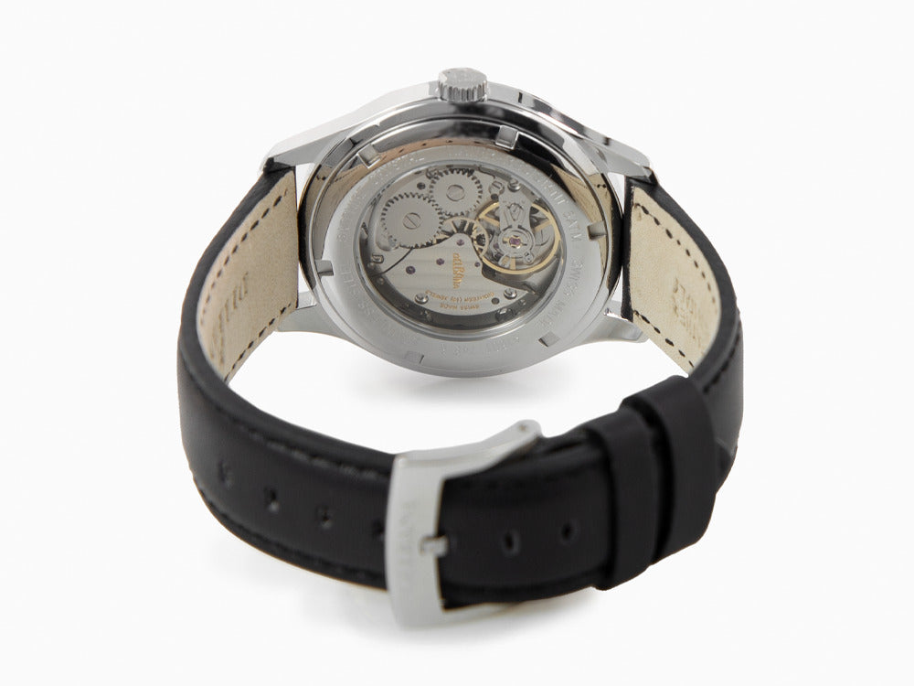 Delbana Recordmaster Mechanical Handaufzug Uhr, Schwarz, 40 mm, 41601.748.6.034