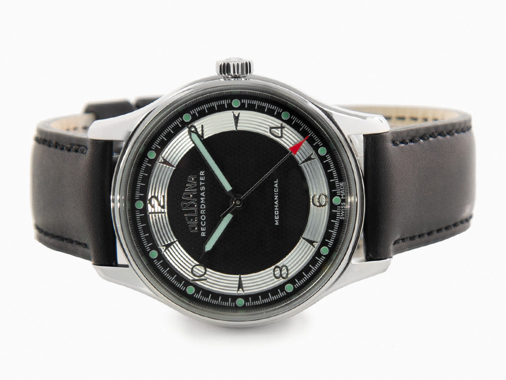 Delbana Recordmaster Mechanical Handaufzug Uhr, Schwarz, 40 mm, 41601.748.6.034