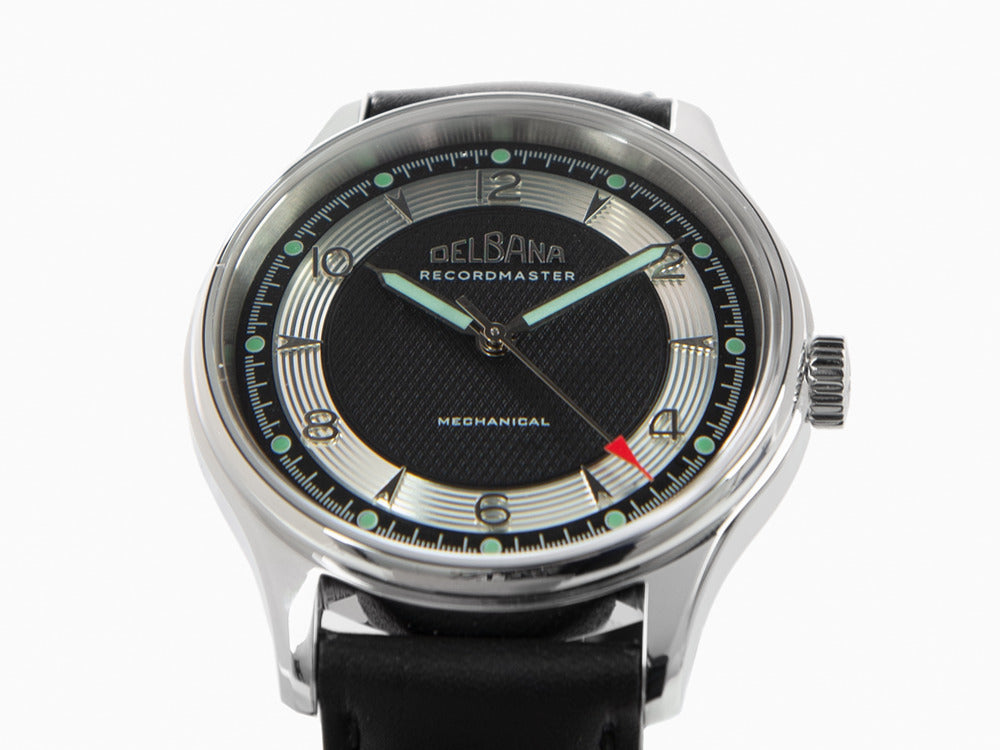 Delbana Recordmaster Mechanical Handaufzug Uhr, Schwarz, 40 mm, 41601.748.6.034