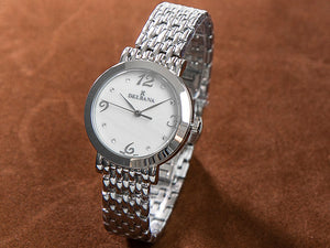 Delbana Dress Villanova Quartz Uhr, Weiss Perlmuttern, 32 mm, 41701.613.1.514