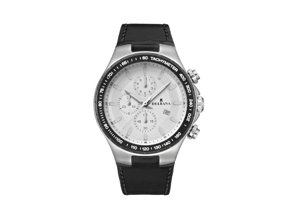 Delbana Sports Barcelona Quartz Uhr, Silber, PVD, Lederband, 54602.674 -  Iguana Sell DE