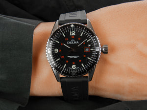 Delma Diver Cayman Field Quartz Uhr, Schwarz, 42 mm, 5 atm , 41501.708.6.034