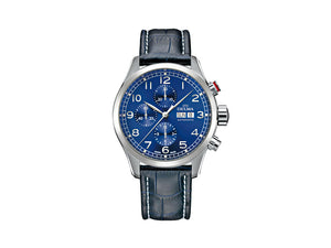 Delma Aero Pioneer Chronograf Automatik Uhr, Blau, 45 mm, 41601.580.6.042