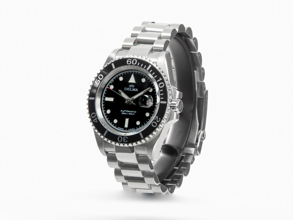 Delma Diver Commodore Automatik Uhr, Schwarz, 43 mm, 41701.690.6.031
