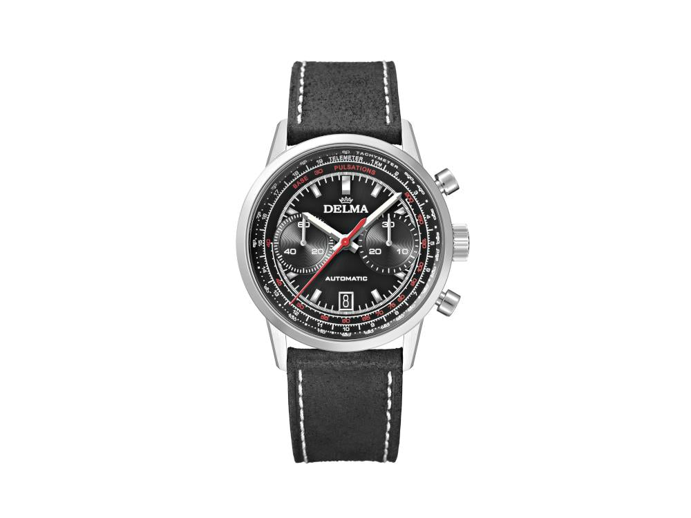 Delma Racing Pulsometer Continental Automatik Uhr, Schwarz, 41701.702.6.039