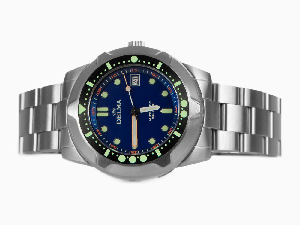 Delma Diver Quattro Automatik Uhr, Blau, Limitierte Edition, 41701.744.6.048