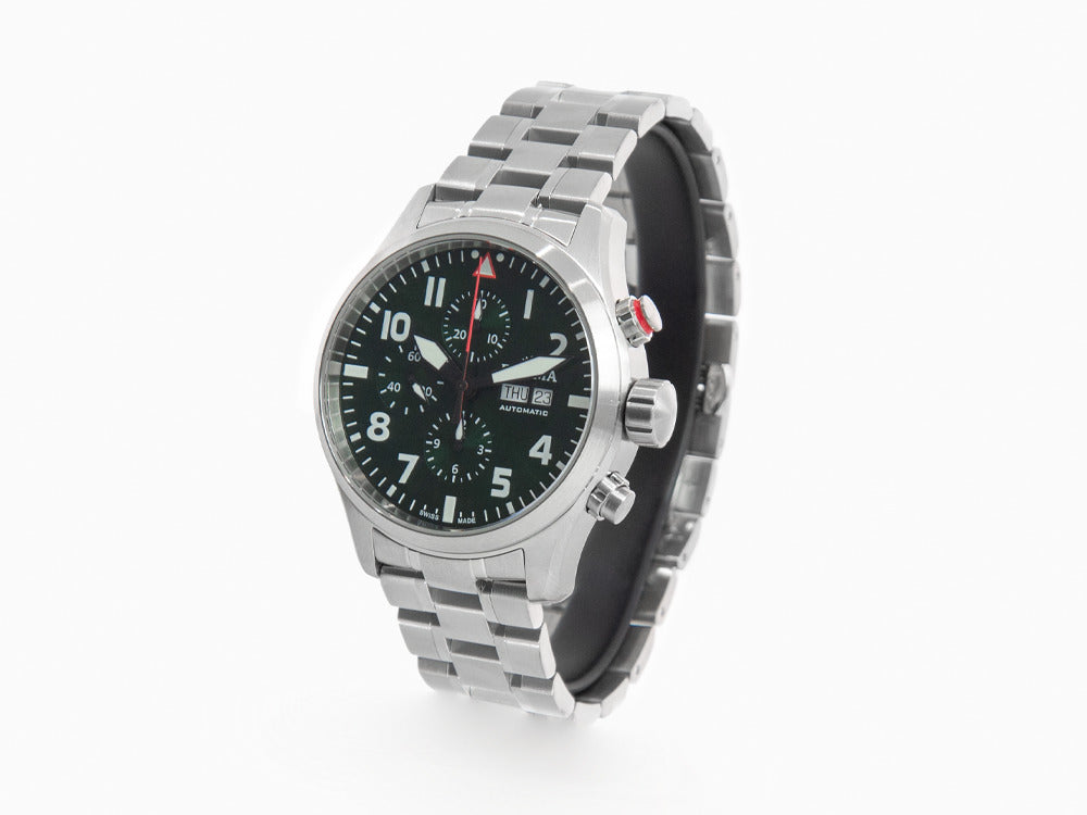 Delma Aero Commander Automatik Uhr, Grün, 45 mm, Chronograph, 41702.580.6.149