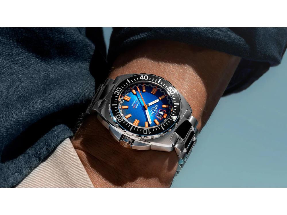 Delma Shell Star Big Date Automatik Uhr, Blau, 44 mm, 41703.736.6.041