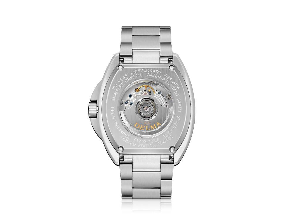Delma Shell Star Big Date Automatik Uhr, Braun, 44 mm, 41703.736.6.091