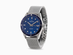 Delma Diver Cayman Automatik Uhr, Blau, 42 mm, 41801.706.6.041