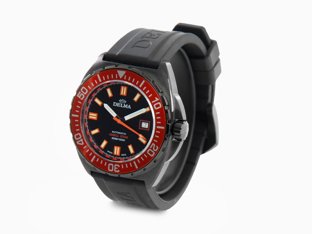 Delma Diver Shell Star Black Tag Automatik Uhr, Limitierte Ed., 44501.670.6.151