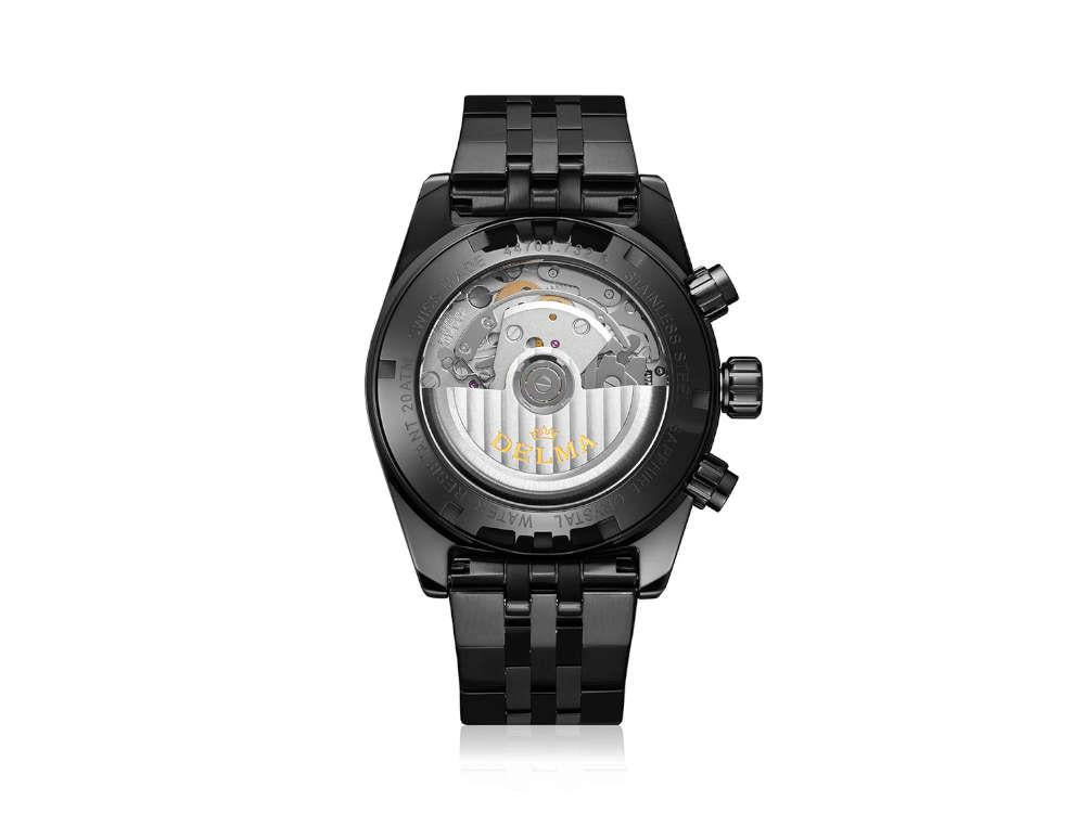 Delma Montego Black Edition Automatik Uhr, DLC, Schwarz, 42 mm, 44701.732.6.032