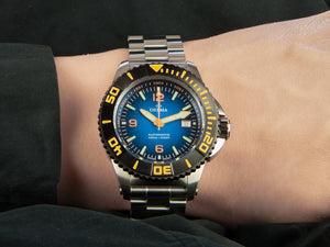 Delma Diver Blue Shark III Azores Automatik Uhr, Blau, 47mm, 54701.700.6.048