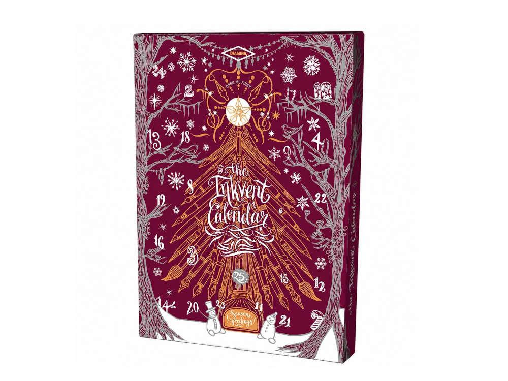 Adventskalender Diamine 2026 The InkVent Burgundy, 25 Tintenfläschchen