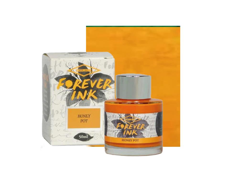 Diamine Forever Ink Collection Tintenfass- Permanente Tinte Honey Pot, Orange