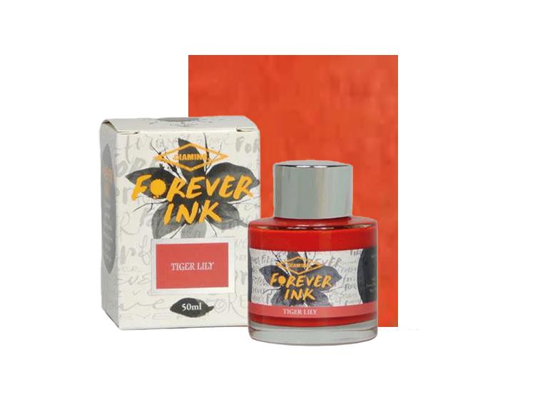 Diamine Forever Ink Collection Tintenfass- Permanente Tinte Tiger Lily, 50ml