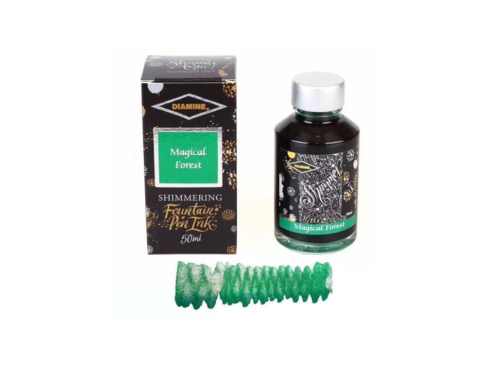 Diamine Shimmering Magical Forest Tintenfass, 50ml, Glass