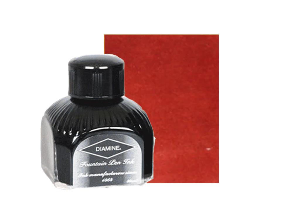 Diamine Tintenfass Monaco Red, 80ml, Italianische Glass Flasche