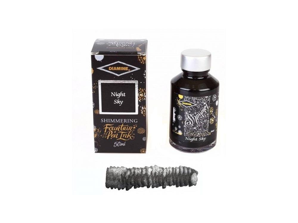 Diamine Shimmering Night Sky Tintenfass, 50ml, Glass