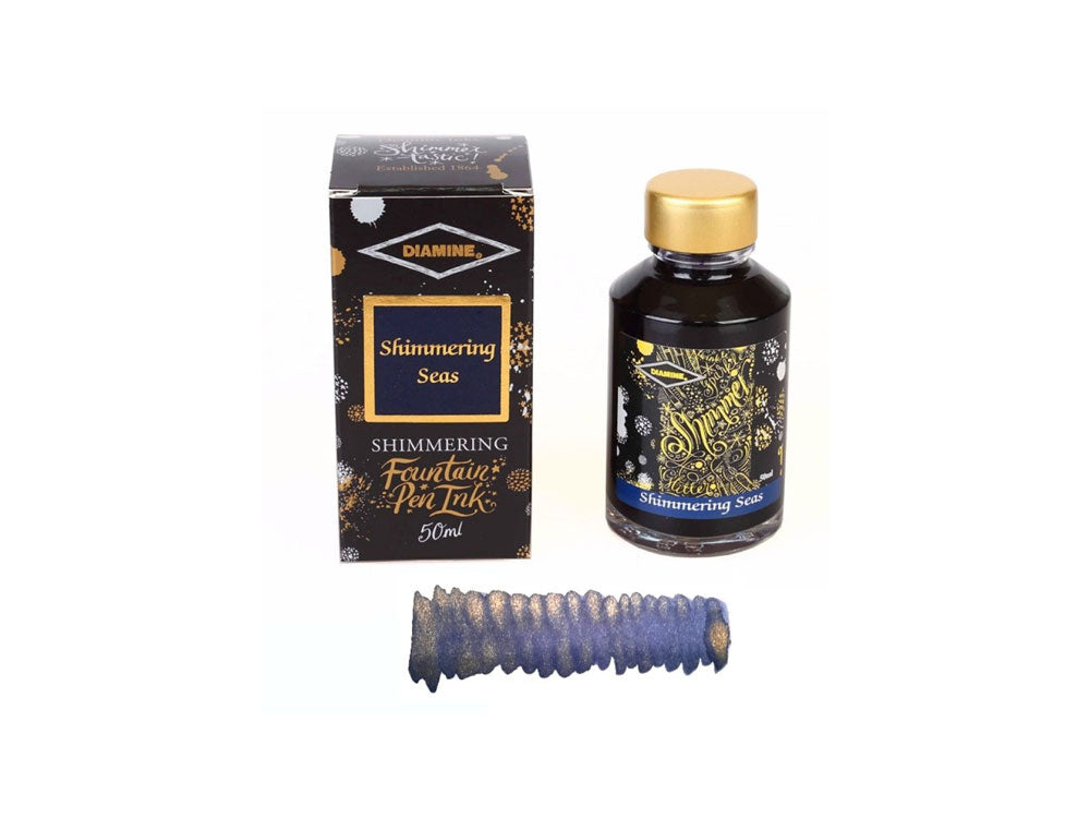 Diamine Shimmering Seas Tintenfass, 50ml, Glass
