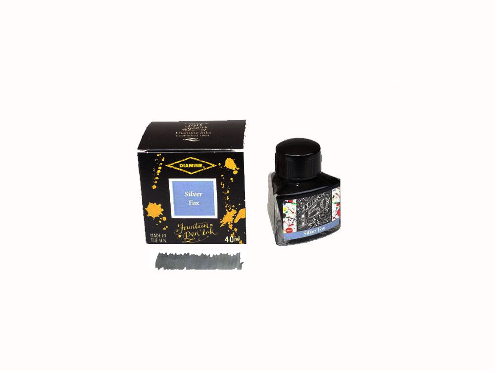 Diamine 1864 Silver Fox Tintenfass, 150th Anniversary, 40ml, Glass