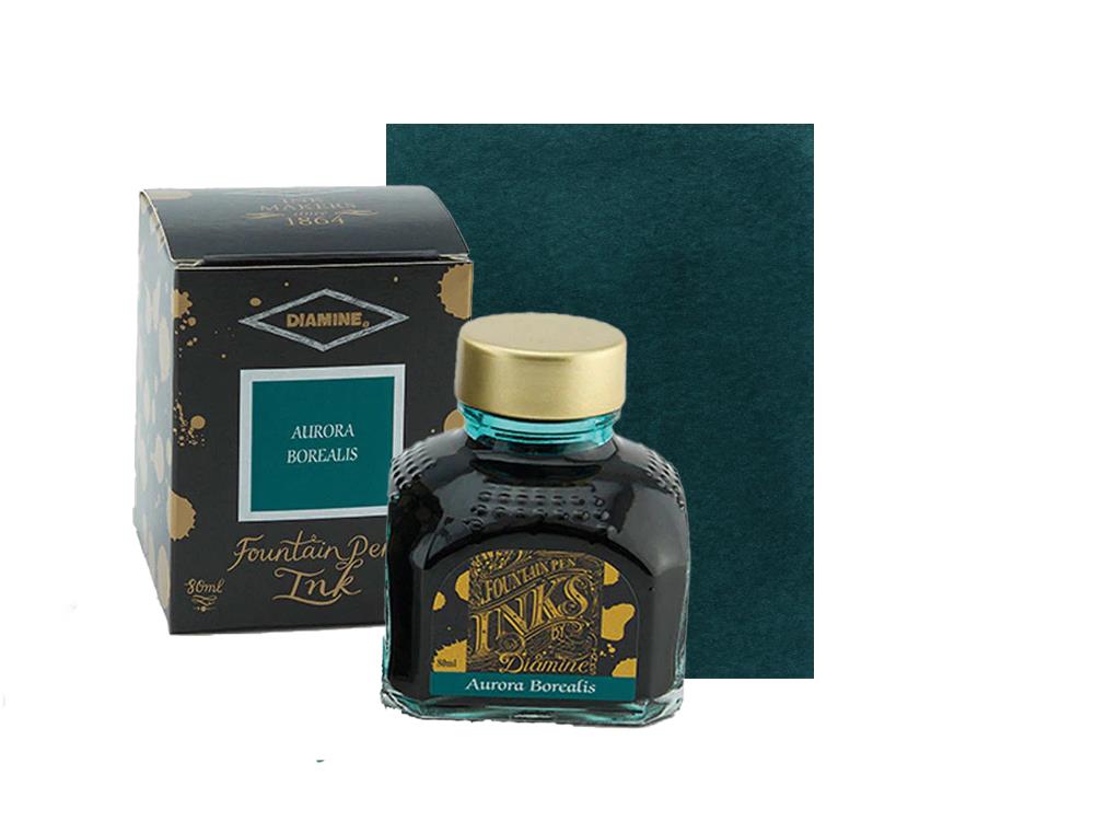 Diamine Aurora Borealis Tintenfass, 80ml., Glass