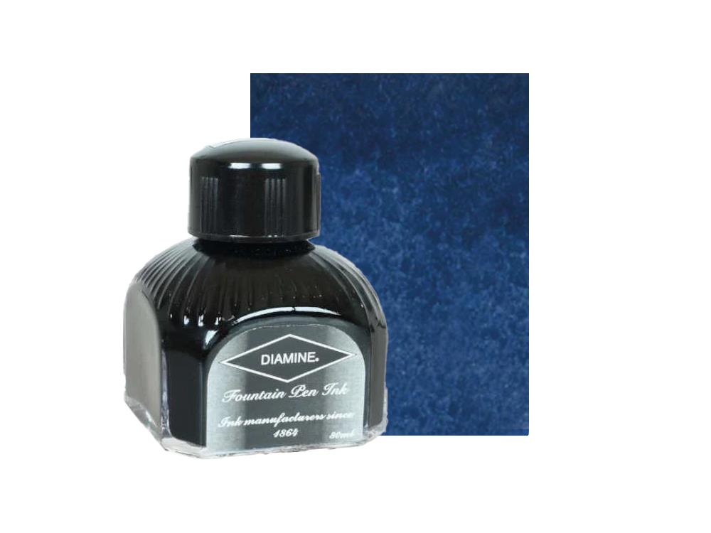 Diamine Tintenfass Denim, 80ml.,  Italianische Glass Flasche